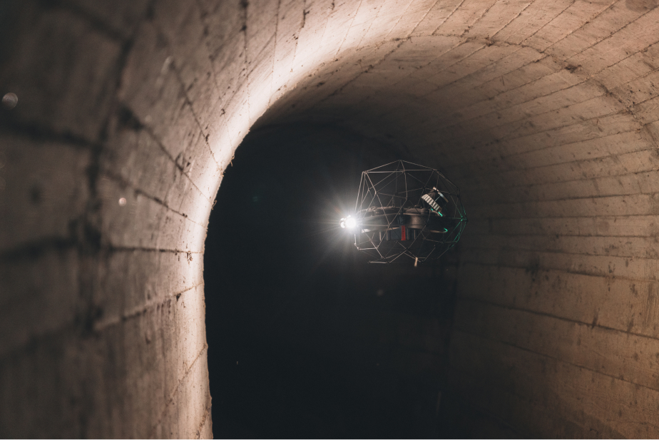 Kloak inspiceret med drone