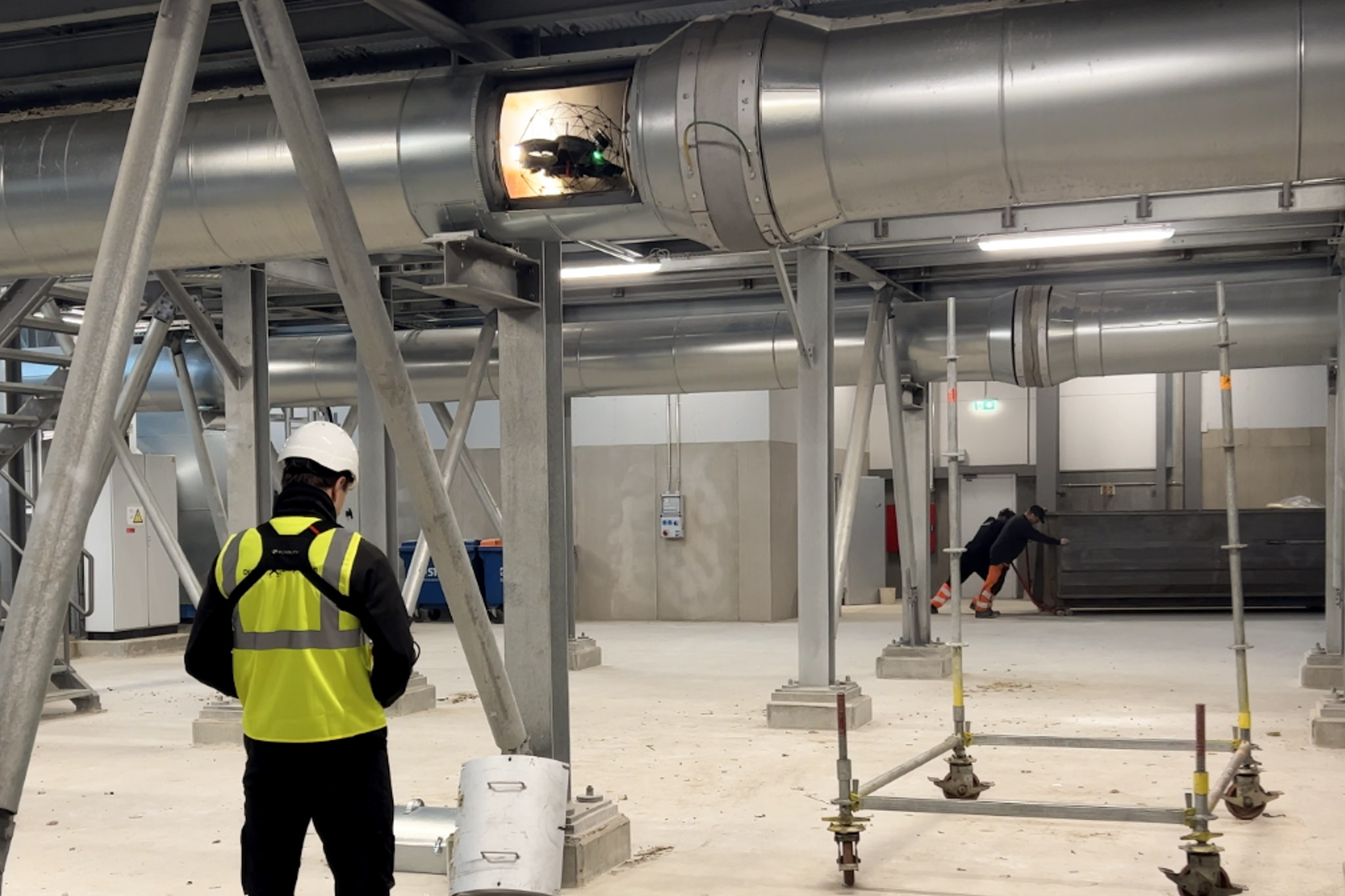 Droneinspektion af røggaskanaler med Elios 3 hos Drone Eksperten