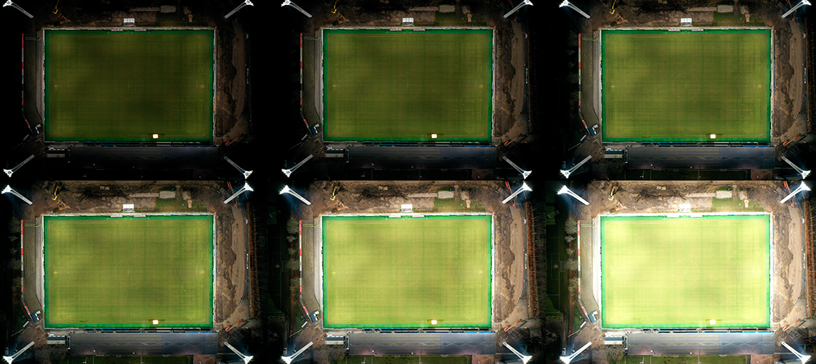 Belysningscase med dronefoto