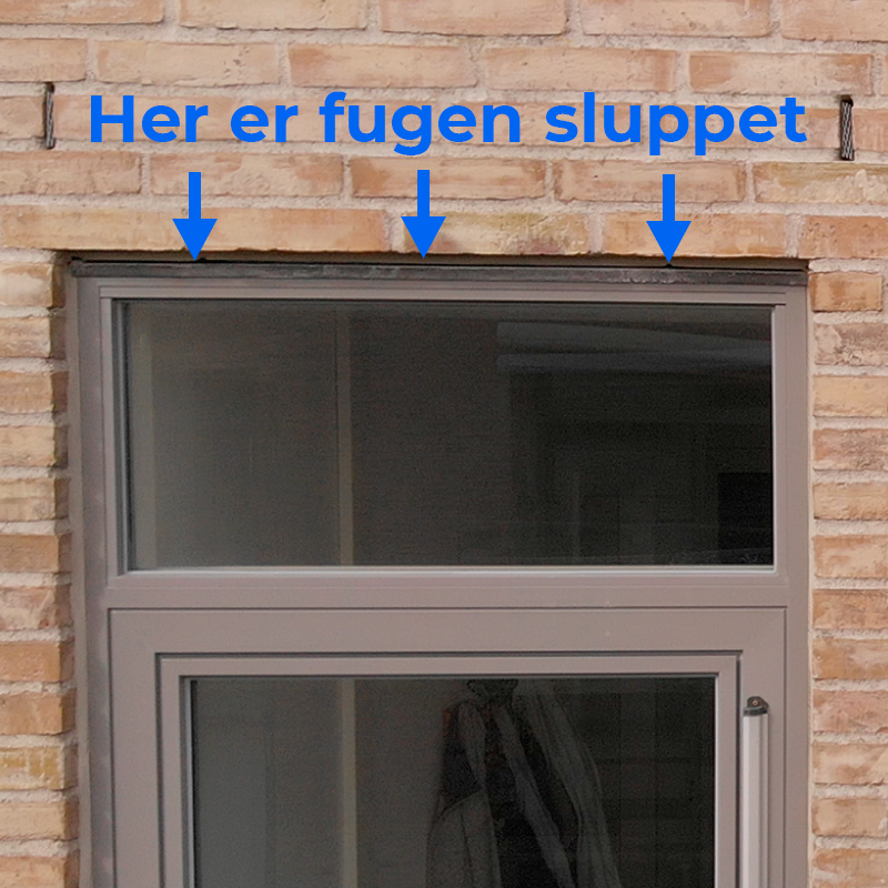 Inspektion af vindue og fuger med drone