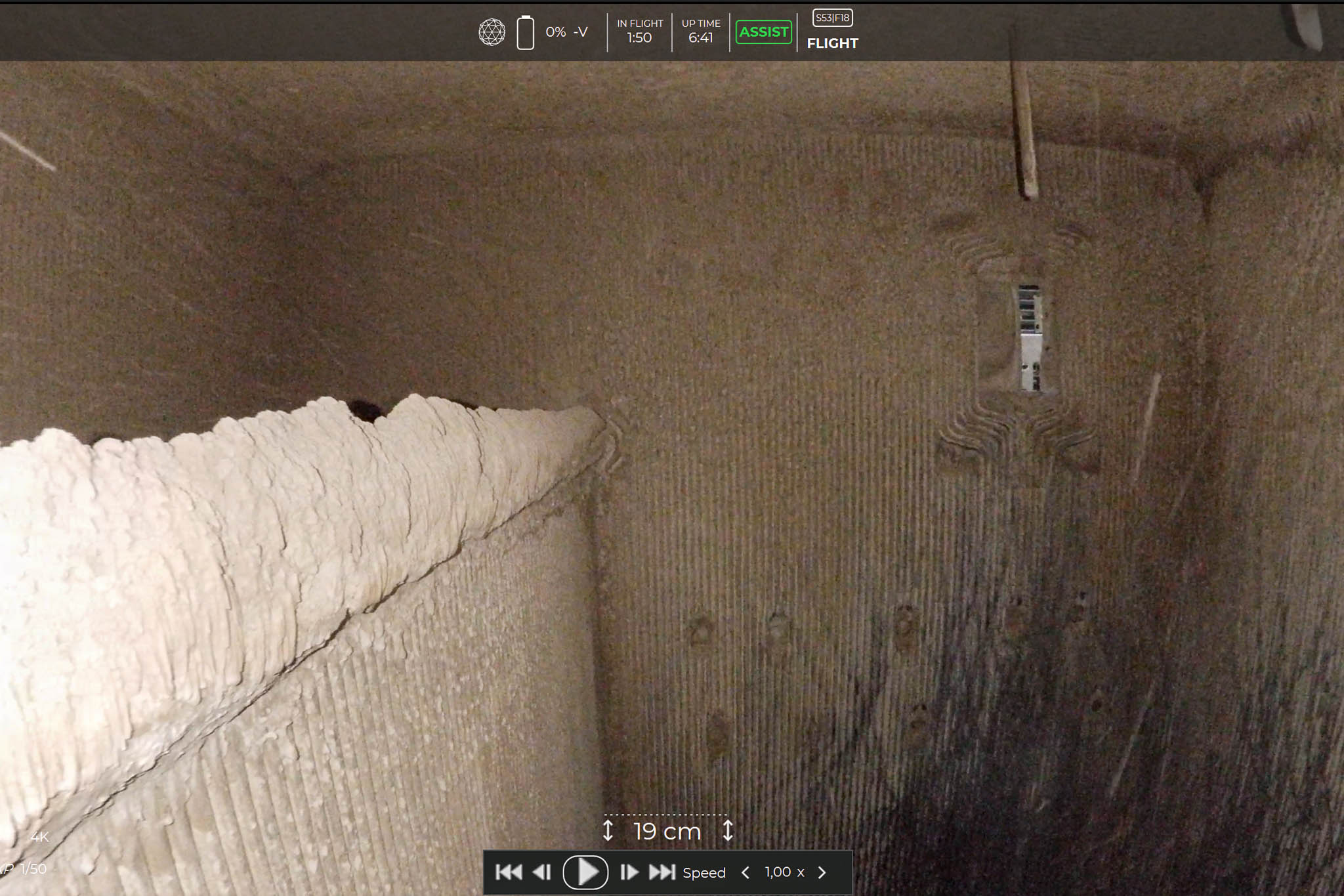 Sikkerhedsscreening af kedel for slagge med drone