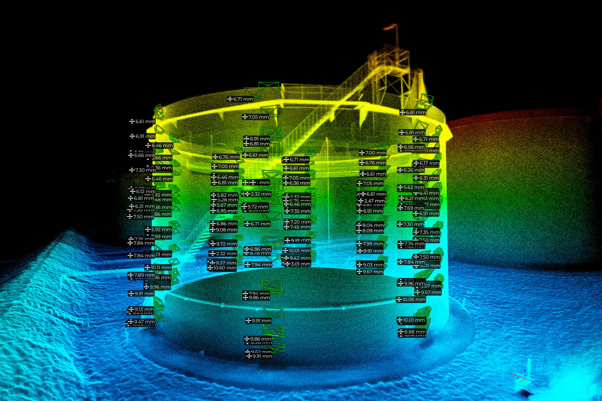Ultralydsmåling af tank