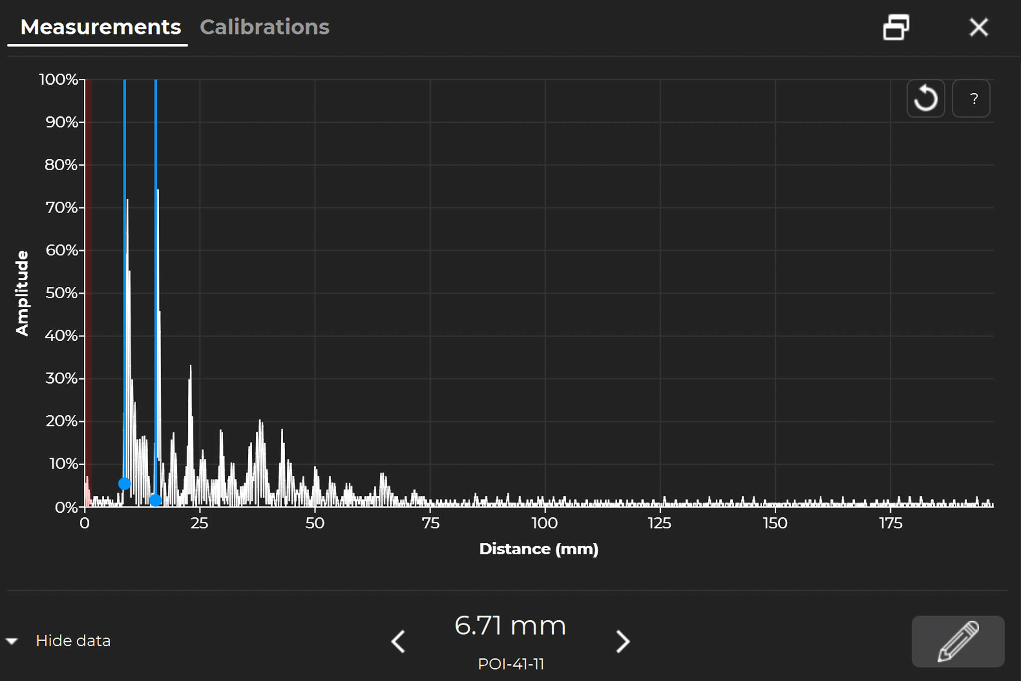 Ultralydsskanning af tykkelse på tank